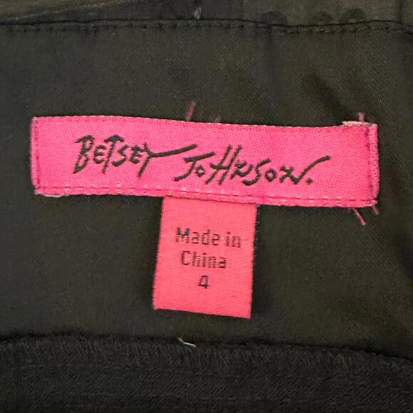 Betsy Johnson satin and sequin little black dress size 4 NWOT - Picture 8 of 8